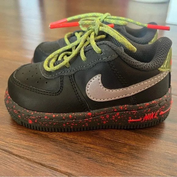 Nike Air Force 1 Black Asparagus Toddlers Shoe Size 5c- NWOT - Picture 3 of 10